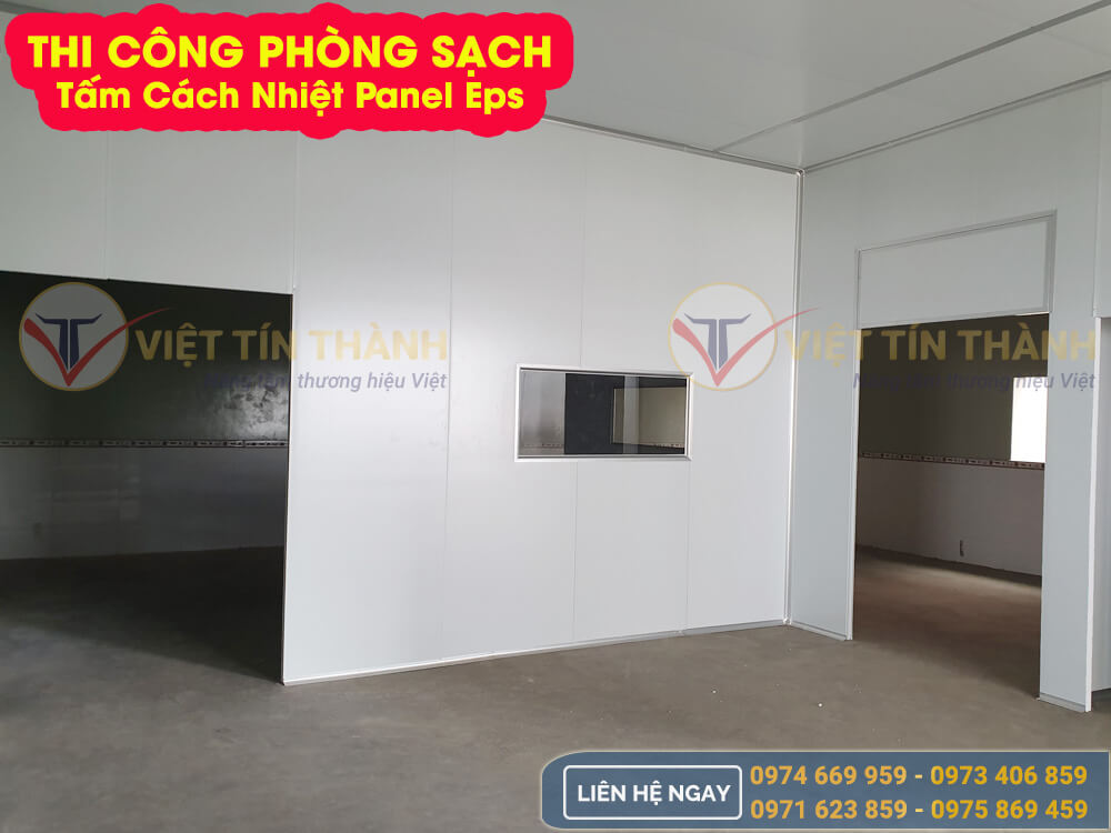 thi công phòng sạch bằng tấm panel eps